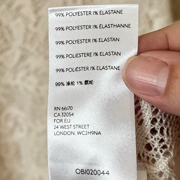 Free People Coffee In The Morning Tunic Crochet Knit Top Chamoix Medium Boho - Picture 15 of 15